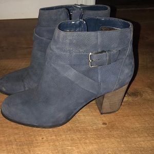 Cole Haan blue suede ankle booties size 9